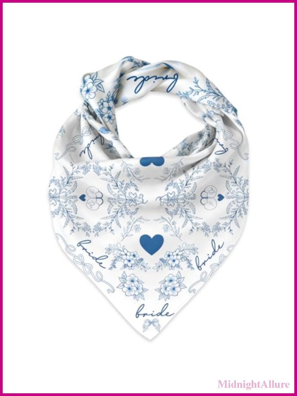 Satin Bride Head Scarf Bachelorette Bandana Bridal Shower Gift